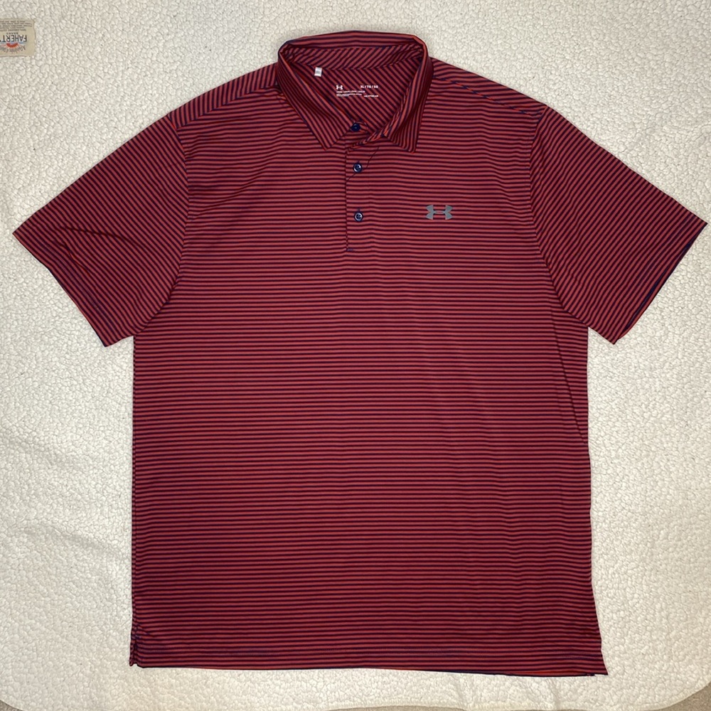 Under Armour Playoff Core Striped Polo: Size Extra Large